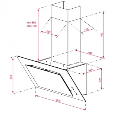 Вытяжка кухонная Teka - DVT 68660 TBS WH 112930040 - изображение 2