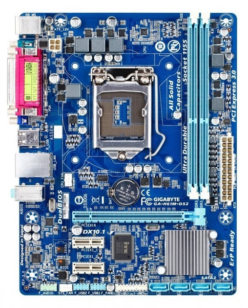 Материнская плата Socket 1155 GIGABYTE GA-H61M-DS2 ( s1155, DDR3, Intel ...