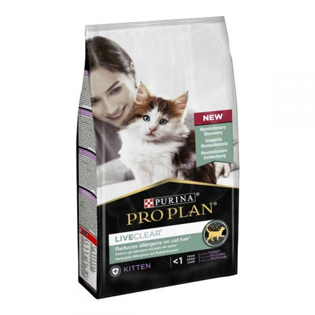 Сухой корм Purina Pro Plan LiveClear Kitten для уменьшения аллергенов ...