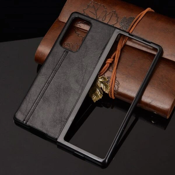 Защитный чехол UniCase Leather Series для Samsung Galaxy Fold 2 - Black - изображение 5