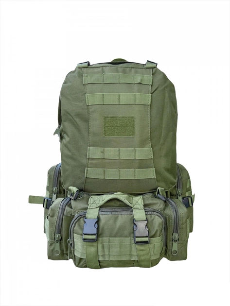 Рюкзак тактический штурмовой зсу 50 л, рюкзак военный камуфляж олива, походный тактический рюкзак ВСУ - изображение 2