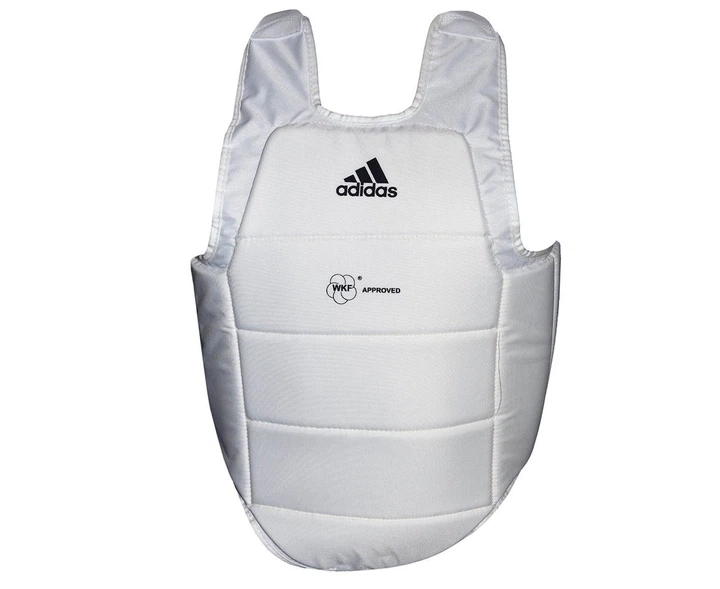 Защита туловища с лицензией WKF ADIDAS ADIP03 белый S - Фото 1 Защита туловища с лицензией WKF ADIDAS ADIP03 белый S - изображение 1