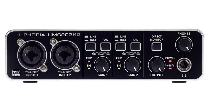 Аудиоинтерфейс / звуковая карта Behringer U-Phoria UMC202HD – фото
