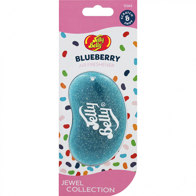 Ароматизатор для авто Черника с блёстками Jewel 3D Jelly Belly 18г К.15364 - Фото 1 Ароматизатор для авто Черника с блёстками Jewel 3D Jelly Belly 18г К.15364 - изображение 1