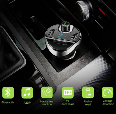 Автомобильный трансмиттер FM Модулятор с подзарядкой X19 Bluetooth + USB + MicroSD Черный - Фото 3 Автомобильный трансмиттер FM Модулятор с подзарядкой X19 Bluetooth + USB + MicroSD Черный - изображение 3