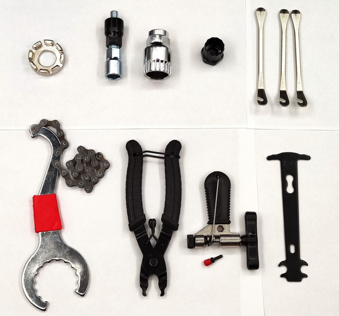 Набор инструментов для велосипеда съемники шатунов, каретки, кассеты .