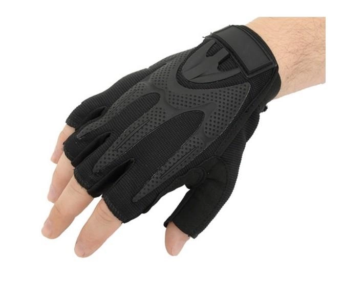 Тактичні рукавички без пальців, штурмові, розмір М, колір чорний - зображення 2