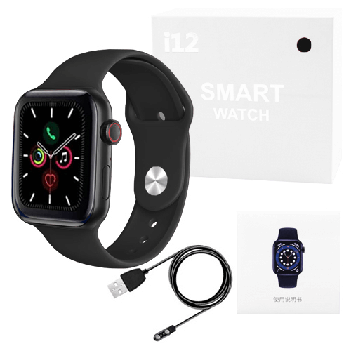 Смарт-часы умные часы Smart Watch i12 Black (уведомления, звонки, голос вызов, wearfit pro) + подарок Earpods - изображение 8