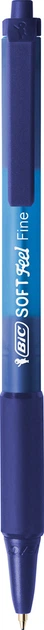 Набір кулькових ручок BIC Soft Feel Clic Grip Синій 1 мм 12 шт (70330914346) - зображення 2