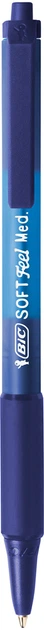 Набір кулькових ручок BIC Soft Feel Clic Grip Синій 1 мм 12 шт (70330914346) - зображення 4