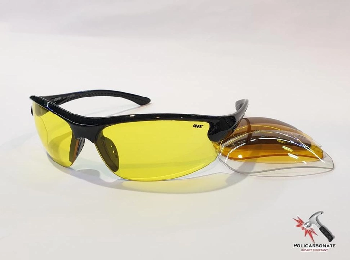 Спортивные защитные тактические очки со сменными линзами AVK Vega-01 - зображення 1