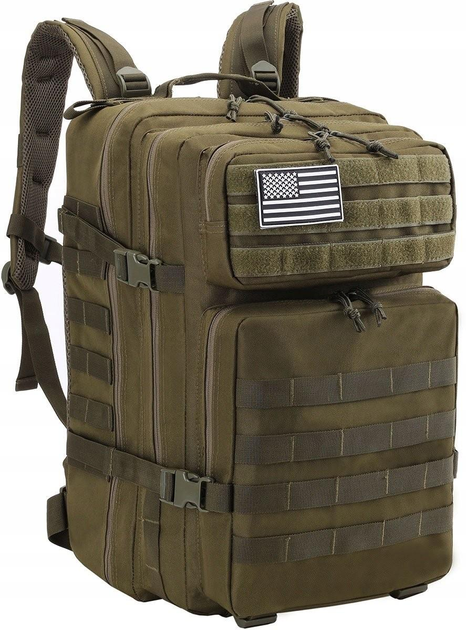 Тактический Военный Рюкзак Объемом 45 Л Оливковый - изображение 1