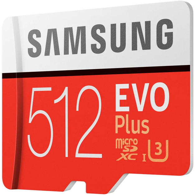 Карта памяти Samsung EVO Plus microSDXC 512GB UHS-I Class 10 + SD адаптер (MB-MC512HA/RU) - Фото 2 Карта памяти Samsung EVO Plus microSDXC 512GB UHS-I Class 10 + SD адаптер (MB-MC512HA/RU) - изображение 2