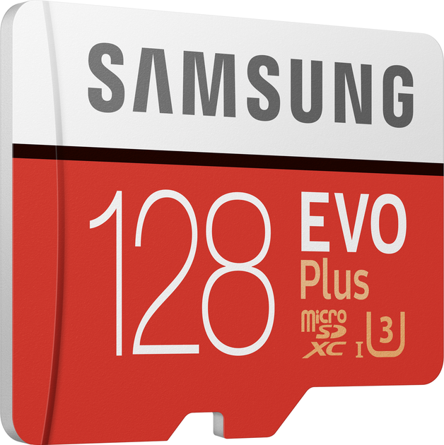 Карта памяти Samsung EVO Plus microSDXC 128GB UHS-I Class 10 + SD адаптер (MB-MC128HA/RU) - Фото 3 Карта памяти Samsung EVO Plus microSDXC 128GB UHS-I Class 10 + SD адаптер (MB-MC128HA/RU) - изображение 3