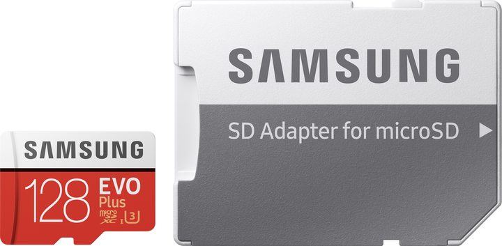 Карта памяти Samsung EVO Plus microSDXC 128GB UHS-I Class 10 + SD адаптер (MB-MC128HA/RU) - Фото 6 Карта памяти Samsung EVO Plus microSDXC 128GB UHS-I Class 10 + SD адаптер (MB-MC128HA/RU) - изображение 6