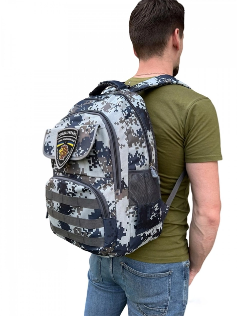 Рюкзак тактический пиксель 27л, рюкзак военный камуфляж для ВСУ пиксельный - изображение 1