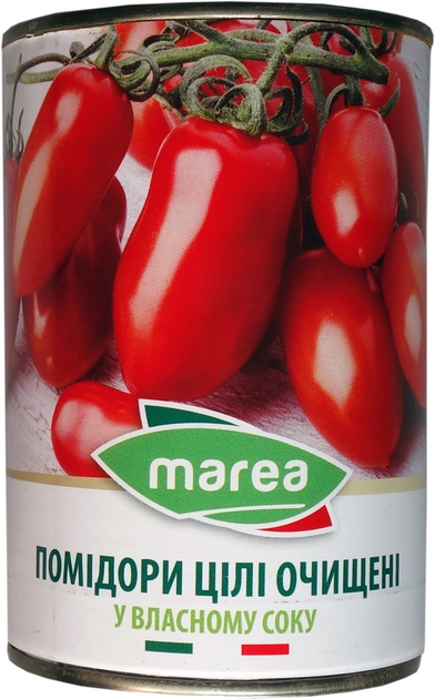 Томаты целые Marea очищенные в собственном соку 400г – ROZETKA | Купить ...
