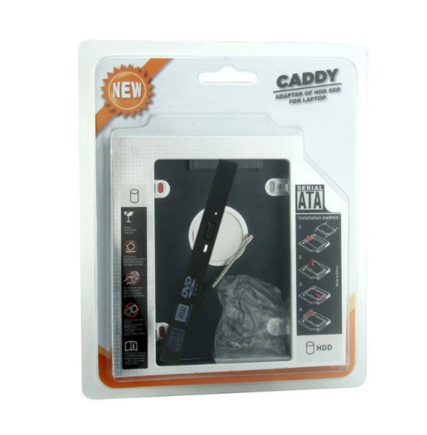 Кишень для другого диска HDD, SSD Caddy для ноутбука 9,5мм 591511722 - Фото 5 Кишень для другого диска HDD, SSD Caddy для ноутбука 9,5мм 591511722 - зображення 5