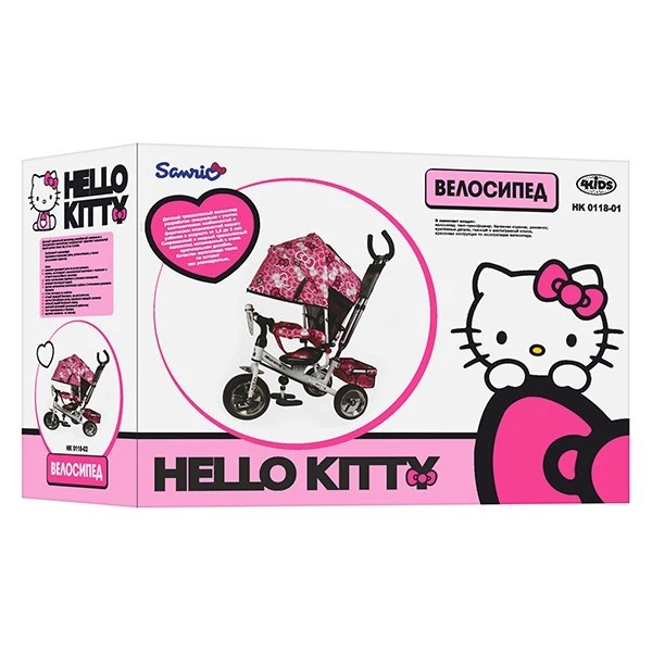 Трехколесный велосипед Profi Hello Kitty, розовый | Быстрая