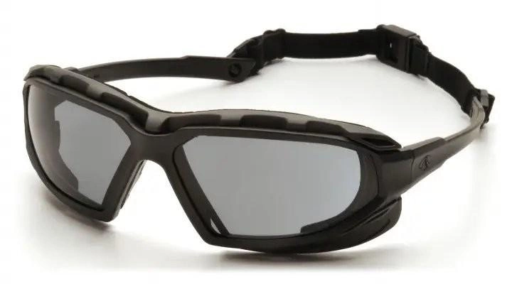 Тактические очки баллистические с уплотнителем Pyramex Highlander-PLUS Anti-Fog черные - изображение 1