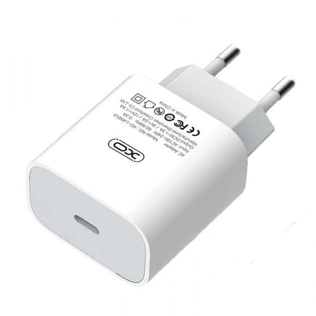 Адаптер живлення швидкий USB-C PD QC 3.0 зарядний XO L40 - Фото 4 Адаптер живлення швидкий USB-C PD QC 3.0 зарядний XO L40 - зображення 4