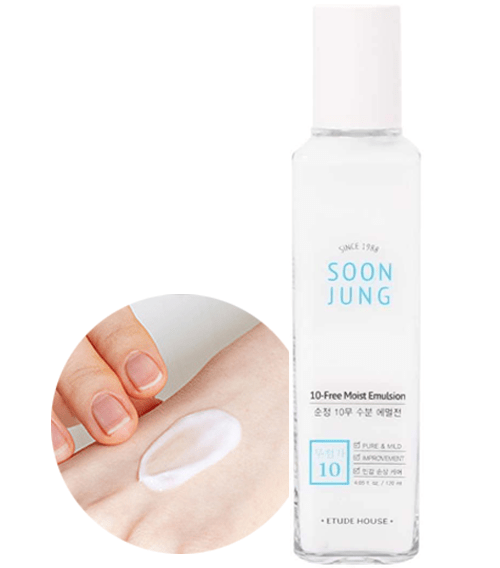 Емульсія для обличчя Etude House Soon Jung 10-Free Moist Emulsion 120 мл - Фото 3 Емульсія для обличчя Etude House Soon Jung 10-Free Moist Emulsion 120 мл - зображення 3