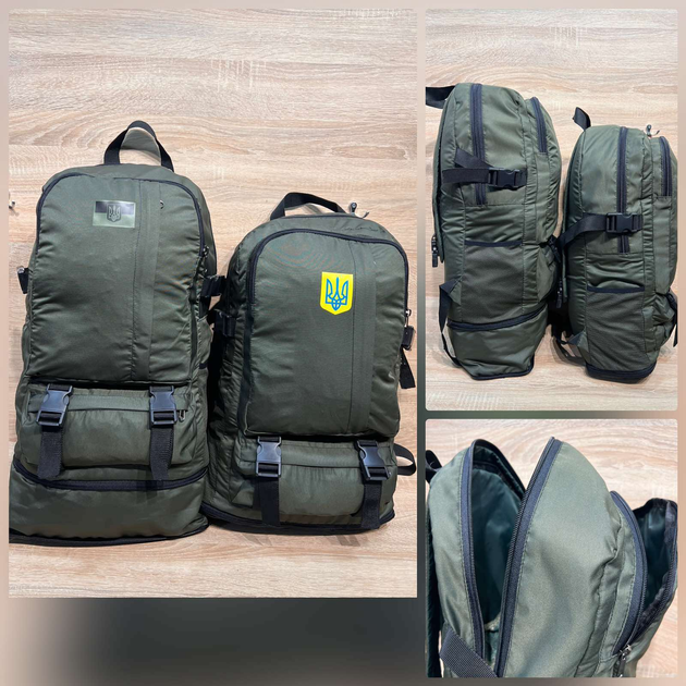 Рюкзак чоловічий 70 літрів об'єм, тактичний рюкзак, Bounce ar. RT-1980, зелений - зображення 1
