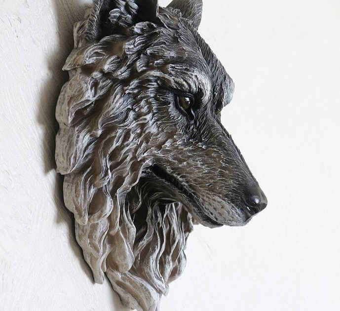 Голова волка (8) из дерева