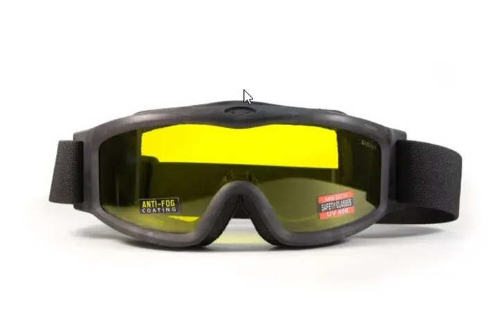 Защитные тактические маска очки Global Vision Ballistech-3 (yellow) Anti-Fog - изображение 2