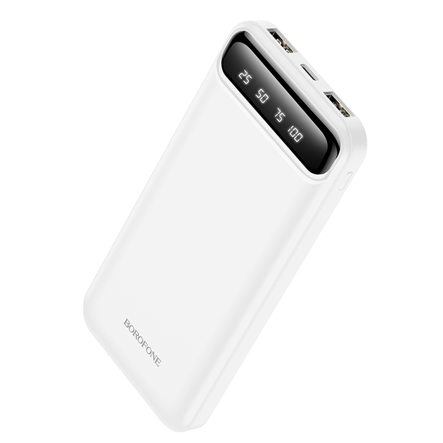 Павербанк повербанк с дисплеем 10000mAh BOROFONE BJ14 |2USB, 2A| Белый - Фото 1 Павербанк повербанк с дисплеем 10000mAh BOROFONE BJ14 |2USB, 2A| Белый - изображение 1