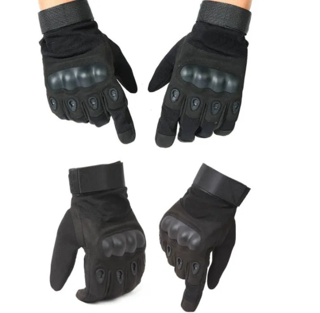Закрытые тактические перчатки Черные Размер XL (2105224213) - изображение 2