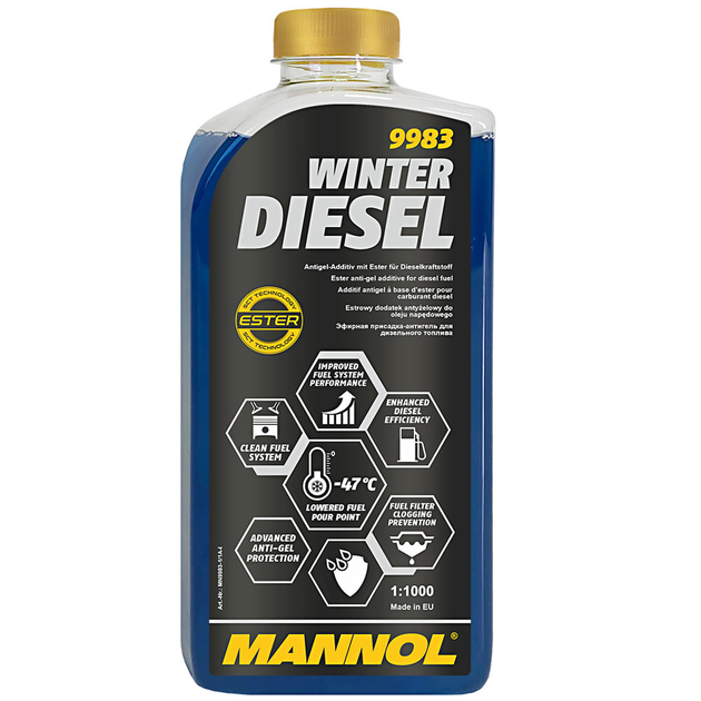 -антигель для дизельного топлива Mannol Winter Diesel 9983 1л .