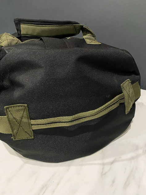 Тактична сумка-рюкзак Colo 90 л Чорний з хакі від 100 шт - зображення 2