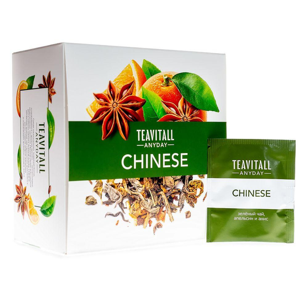 Чайный напиток GreenWay TeaVitall Anyday “Chinese”, 38 фильтр-пакетов ...