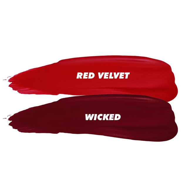 Набор матовых помад Lime Crime Velvetines Rocking Around Lip Duo Red Velvet & Wicked 3.4 мл - изображение 3