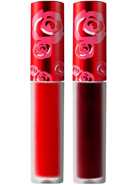Набор матовых помад Lime Crime Velvetines Rocking Around Lip Duo Red Velvet & Wicked 3.4 мл - изображение 5