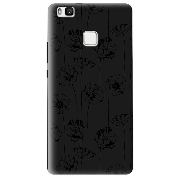 Чехол для Huawei P9 Lite черный матовый soft touch Mallow