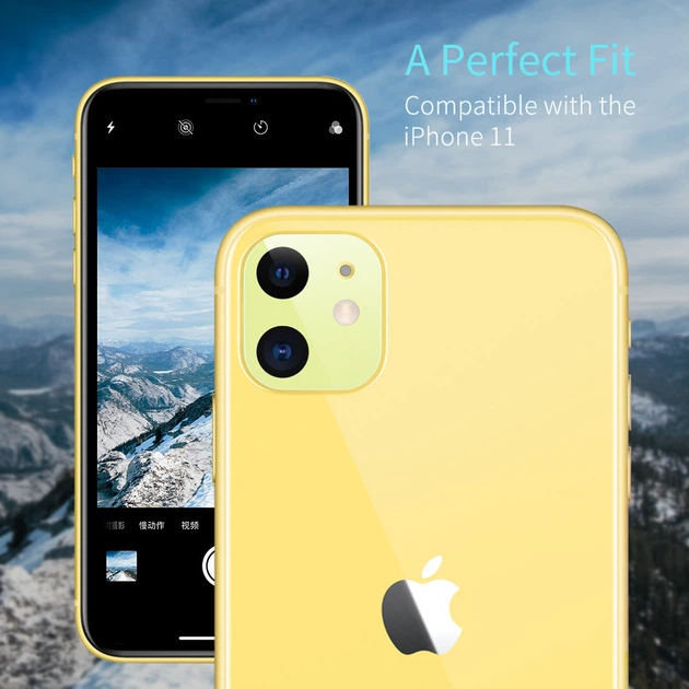 Защитное стекло для камеры ESR для iPhone 11 Fullcover Camera Glass Film, Yellow (3C03195200401) - изображение 6