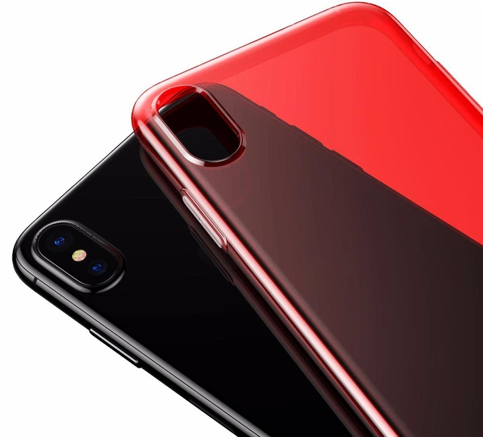 Чехол Baseus для Apple iPhone X Simple Series, Transparent Red (ARAPIPHX-B09) - Фото 3 Чехол Baseus для Apple iPhone X Simple Series, Transparent Red (ARAPIPHX-B09) - изображение 3