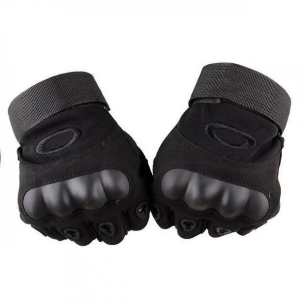 Тактические Перчатки Oakley Tactical Gloves PRO полнопалые черные размер L - изображение 2