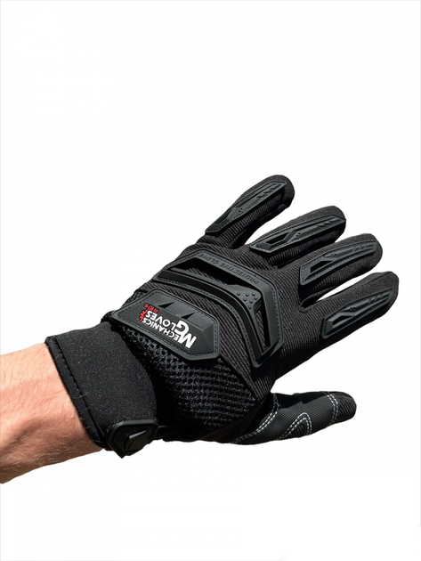 Тактические перчатки полнопалые Механикс военные перчатки Mechanics черный размер L 1 пара - изображение 2