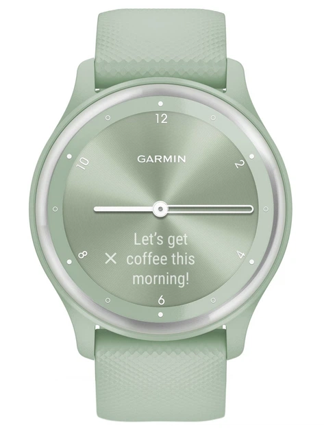 Смарт-часы Garmin Vivomove Sport Cool Mint Case and Silicone Band with Silver Accents (010-02566-03) - Фото 2 Смарт-часы Garmin Vivomove Sport Cool Mint Case and Silicone Band with Silver Accents (010-02566-03) - изображение 2