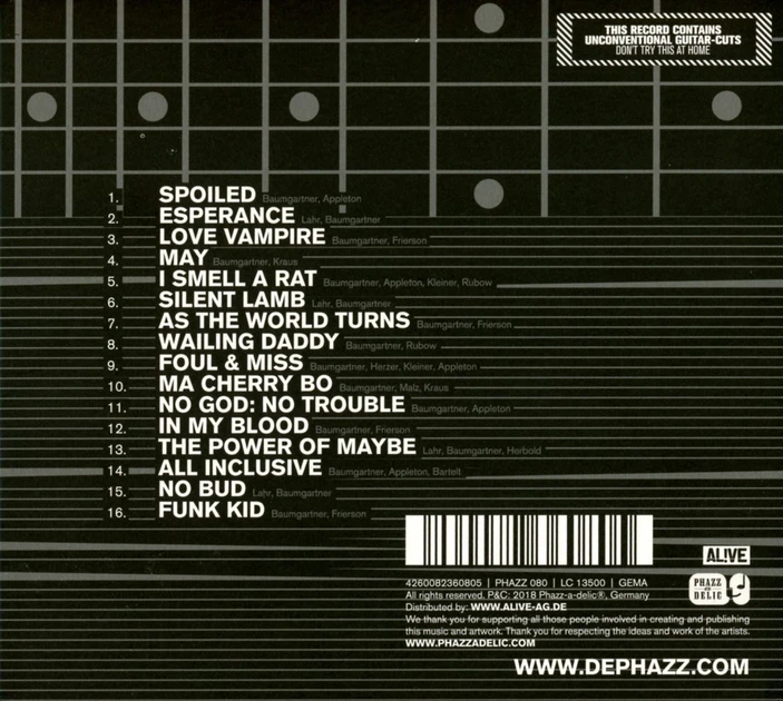 DE-PHAZZ – Black White Mono (CD, Digipack, Germany) - Фото 2 DE-PHAZZ – Black White Mono (CD, Digipack, Germany) - изображение 2