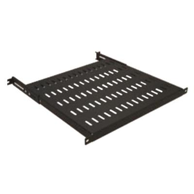 Полка 19" Mirsan 1U глиб. 800-1000мм, регулируемая RAL 9005 (MR.SBR80 ...