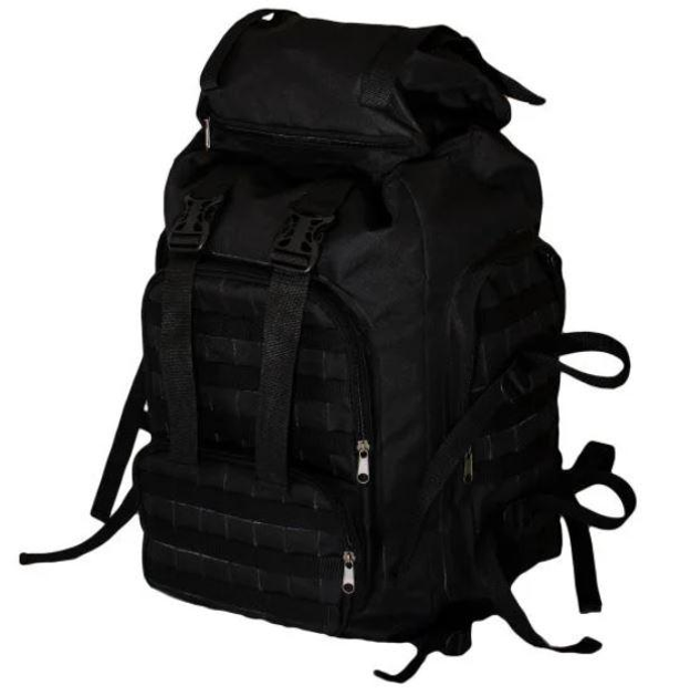Рюкзак тактический 159-01 65 л, черный - изображение 1