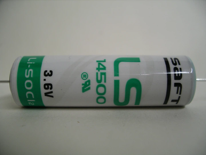 Батарейка Saft LS14500 CNA axial solder 3,6 В литиевая - Фото 2 Батарейка Saft LS14500 CNA axial solder 3,6 В литиевая - изображение 2