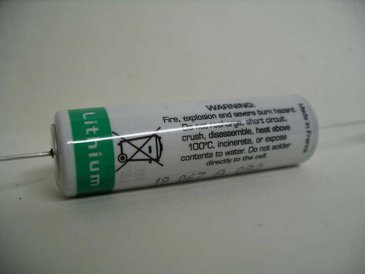 Батарейка Saft LS14500 CNA axial solder 3,6 В литиевая - Фото 5 Батарейка Saft LS14500 CNA axial solder 3,6 В литиевая - изображение 5