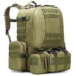 Тактичний Штурмової Військовий Рюкзак з підсумкими на 50-60литров Олива TacticBag (st2804) - зображення 1