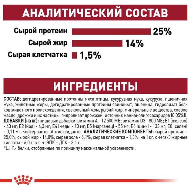 Сухой корм для собак Royal Canin Medium Adult для средних пород 11-25 кг от 12 месяцев 15 кг - Фото 6 Сухой корм для собак Royal Canin Medium Adult для средних пород 11-25 кг от 12 месяцев 15 кг - изображение 6