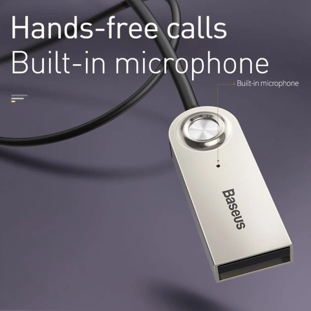 FM-модулятор BASEUS Bluetooth Audio Adapter AUX/USB with mic (CABA01-01) - Фото 6 FM-модулятор BASEUS Bluetooth Audio Adapter AUX/USB with mic (CABA01-01) - изображение 6
